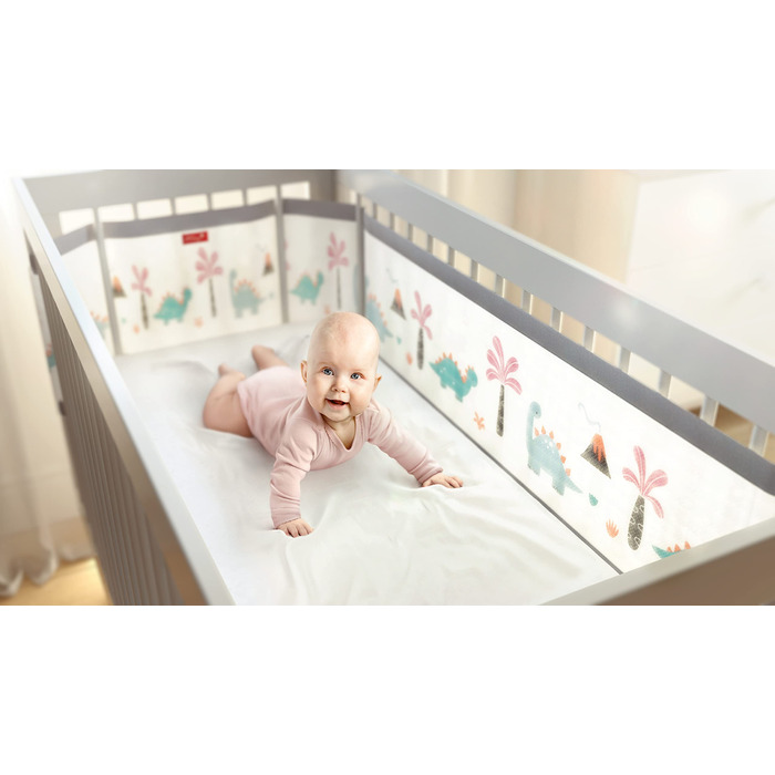 Стороннє, повністю дихаюче гніздо, преміальний захист товщиною 6 мм, відповідає британським стандартам безпеки BS EN-16780, повітропроникна 3D-сітчаста тканина, лімітована серія (Dino), різнокольорове, 4-