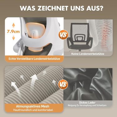Ергономічне офісне крісло COLAMY, сітчасте робоче крісло з регульованим підголівником, крісло для керівника з поперековою опорою, регульоване поворотне крісло з фіксатором нахилу, класичний хакі-хакі