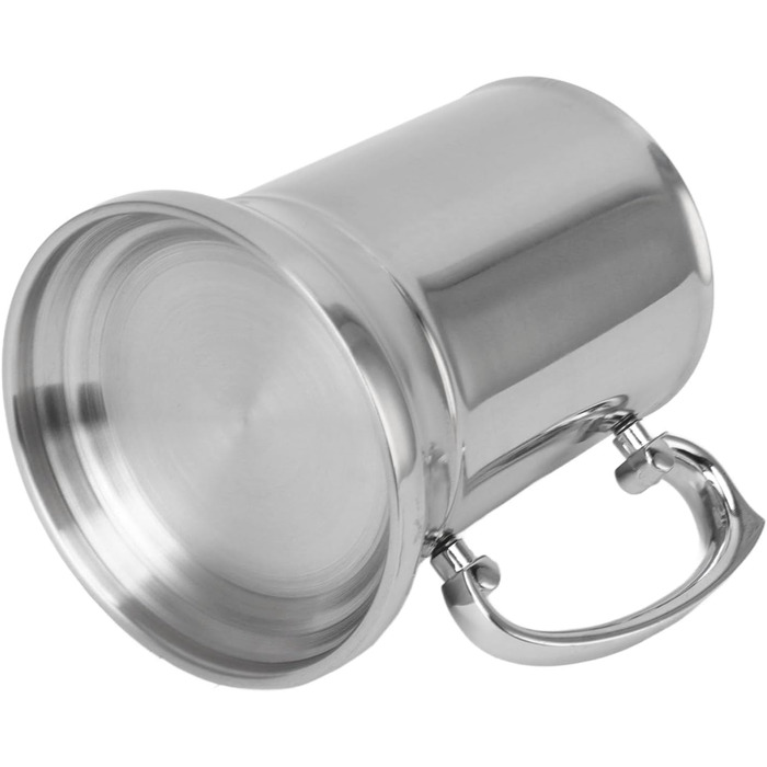 Пивний кухоль з нержавіючої сталі, нековзний, стійкий до високих температур, сучасний дизайн, пивний кухоль, кавовий кухоль, 500 мл, для барів, сімейних зустрічей, нержавіюча сталь 304