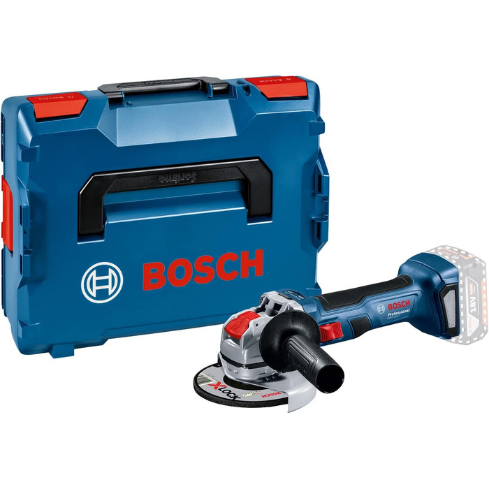 Кутова шліфувальна машина Bosch Professional 18V System BITURBO GWX 18V-7 з X-LOCK (діаметр круга 115 мм, потужність 700 Вт, вкл.