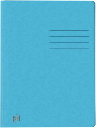 Оксфордська папка А4, виготовлена з картону, в асортименті 25 шт. (світло-блакитна, одинарна)