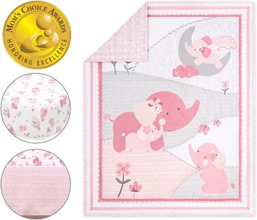 Комплект дитячої постільної білизни з 3-х предметів Peanutshell для дівчаток - новонароджених, немовлят і малюків, декор дитячої п