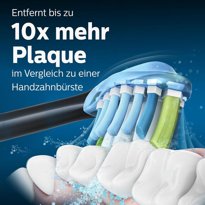 Оригінальні насадки для звукової зубної щітки Philips Sonicare C3 Premium Plaque Defense Standard - упаковка по 4 шт. и в чорному кольорі (модель HX9044/33) 4 шт.