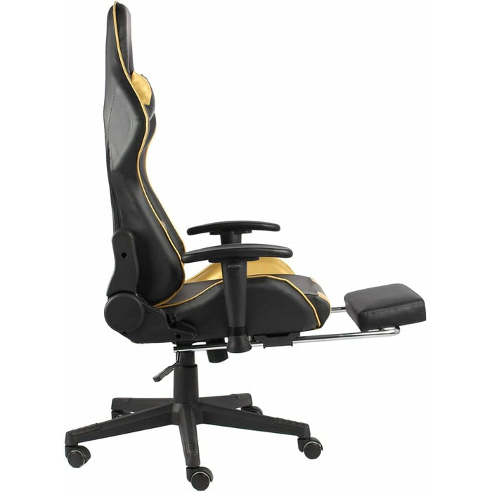 Ігрове крісло з підставкою для ніг, обертове, офісне крісло, ігрове крісло, стілець для столу, обертове крісло, золотий ПВХ