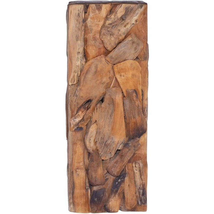 Журнальний столик з масиву тика, стіл для дивана, підставка для рослин, колона для рослин, підставка для квітів, дерев&39яний стіл, стіл для квітів, стіл 30x30x80 см