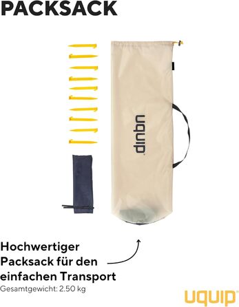 Пляжний намет Uquip Speedy XL Boulder 170 x 115 x 230 см Пляжний намет UPF 50 для захисту від сонця, вітру та дощу Портативний пляжний намет із системою швидкого складання Ідеально підходить для пляжу, кемпінгу та пікніків Sand XL