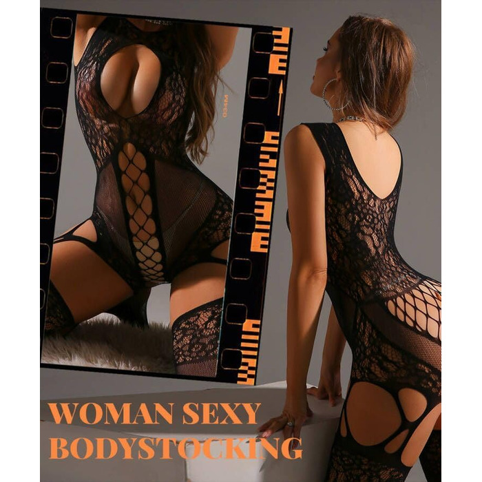 Жіночий боді-сітка Buitifo, чорний, універсальний розмір