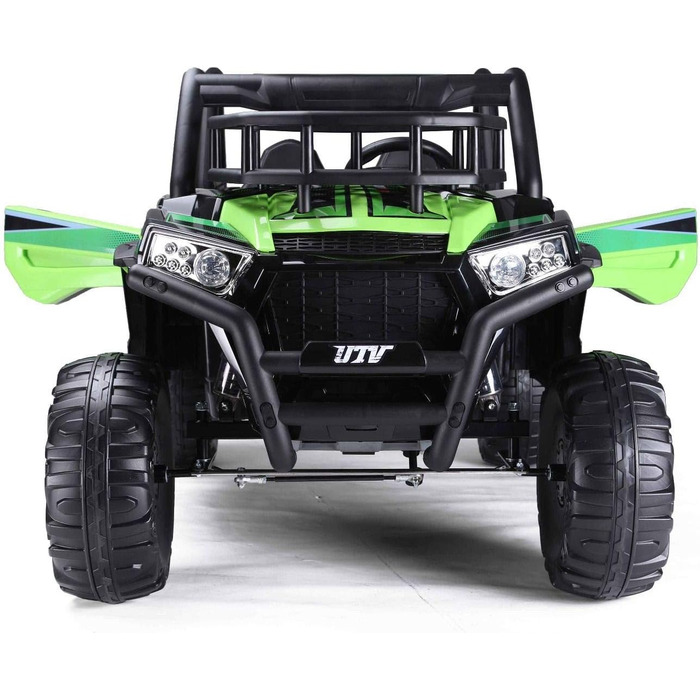 Дитячий електромобіль RIRICAR 24V UTV, зелений, електромобіль для дітей 2-х місцевий з пультом дистанційного керування 2.4 ГГц, дв