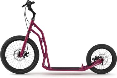 Дисковий самокат Yedoo S2016 - до 150 кг, самокат з пневматичними шинами 20/16 - для дорослих, самокат з регульованим кермом, само