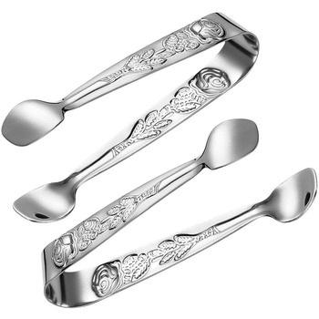 Щипці для льоду з нержавіючої сталі 2 шт. и, рельєфні щипці для цукерок, кондитерські щипці, сервірувальні щипці для їжі, солодощі