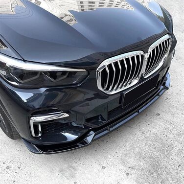 Автомобільний передній спойлер для BMW X5 G05 M Sport 2019 2020 2021 2022, Спойлер переднього бампера автомобіля Canards Губа переднього нижнього бампера Protector, B-Nero Normal B-Nero