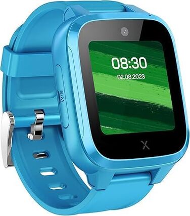 Дитячий телефон-годинник (із SIM-карткою) 4G, дзвінки, повідомлення, шкільний режим, функція SOS, GPS, камера, крокомір - вкл. безкоштовний 3-місячний контракт (СИНІЙ)