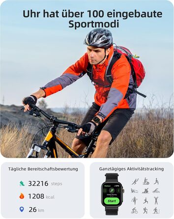 Розумний годинник Parsonver для чоловіків та жінок із функцією телефону, фітнес-годинник із GPS, водонепроникність 3 атм для плавання, фітнес-годинник із понад 100 спортивними режимами, серцебиттям, сном, для Android/iOS, чорний