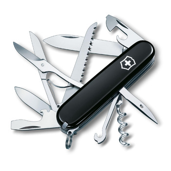 Швейцарський армійський ніж Victorinox Huntsman, мультитул, швейцарський армійський ніж з 15 функціями, лезо, штопор, консервний ніж, складана коробка, чорний