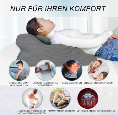 Подушка для читання та клиноподібна подушка для підняття ніг, подушка для рефлюксу, яку можна використовувати як зручну подушку для спини, подушка для підтримки ніг, знімна багатофункціональна подушка для ліжка, дивана, сидіння, сну, відпочинку (темно-сір