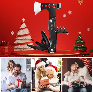 Мультитул Топірець Чоловічий подарунок 11-в-1 багатофункціональний інструмент з сокирою ніж молоток пила відкривачка для пляшок ви