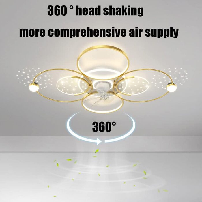 Стельовий світлодіодний світильник PAZWAHF 105 Вт, стельовий вентилятор зі світлодіодним підсвічуванням, регульованою швидкістю ві