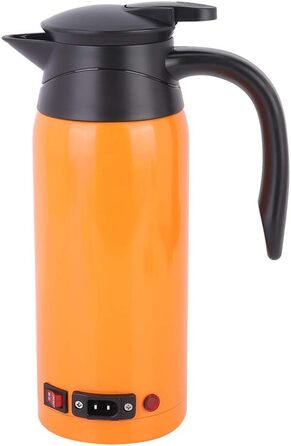 Чайник, 800 мл 12В 24В Портативний чайник великої місткості, чайник для вантажівки/автомобіля (ОРАНЖЕВИЙ)