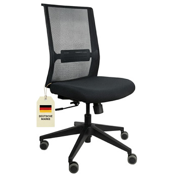 Офісний стілець Start для домашнього офісу та бізнесу, з багатьма ергономічними функціями, ергономічний та компактний, дуже простий у використанні, без підлокітників, вантажопідйомність до 125 кг