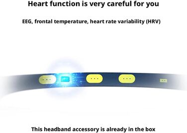 Біосенсорна пов&39язка на голову для медитації, пов&39язка на голову з біоуправлінням мозковими хвилями та керуванням за допомогою застосунку, підходить для різних розмірів голови, для релаксації, самоконтролю та тренування концентрації.