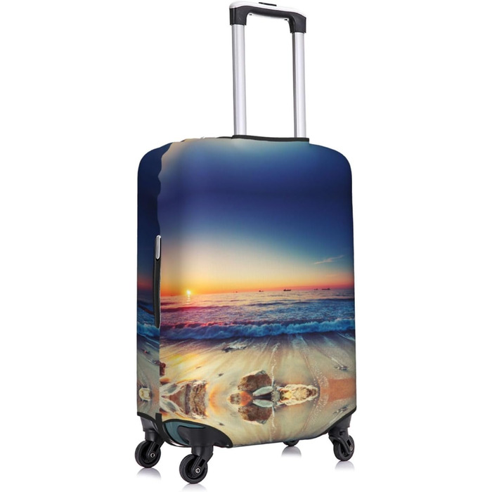 Чохол для валізи з морським принтом BAFAFA, еластичний захист від подряпин та пилу, чорний, розмір 90
