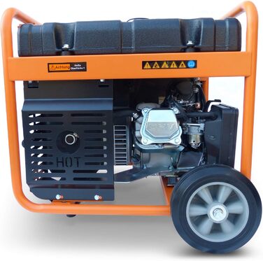 Генератор KnappWulf KW3400E Аварійний генератор 3000 Вт з електричним стартером, включаючи акумулятор 2x230 В, 12 В, захист від низького рівня оливи AVR Промисловий пластиковий бак 15 л