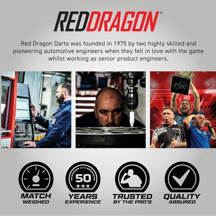 Набір дротиків RED DRAGON - Ультимативний набір із 50 дротиків (Пітер Райт, Гервін Прайс)