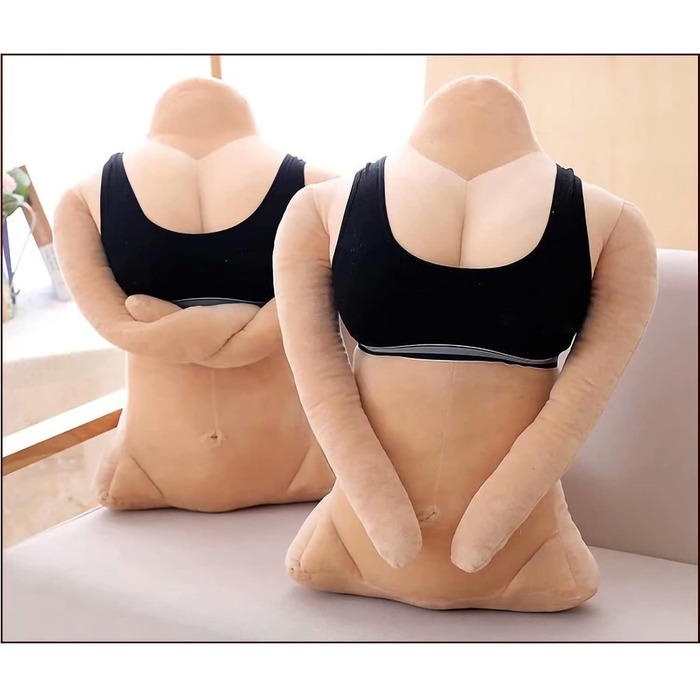 Допоміжна плюшева подушка Pssopp, зручна, форми тіла (гарненька дівчинка приблизно 58 см (див. деталі)) Гарненька дівчинка приблизно 58 см (див. деталі) Гарненька дівчинка приблизно 58 см (див. деталі)