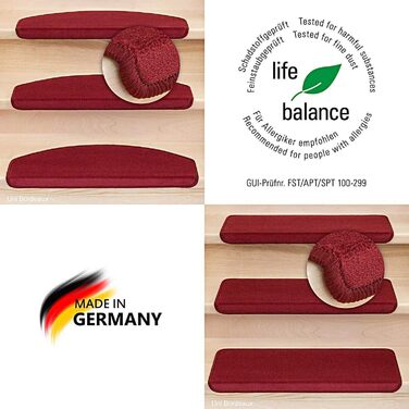 Килимки для ніг Vorwerk Uni одинарні та економ-комплекти бордо прямокутні бордо прямокутні