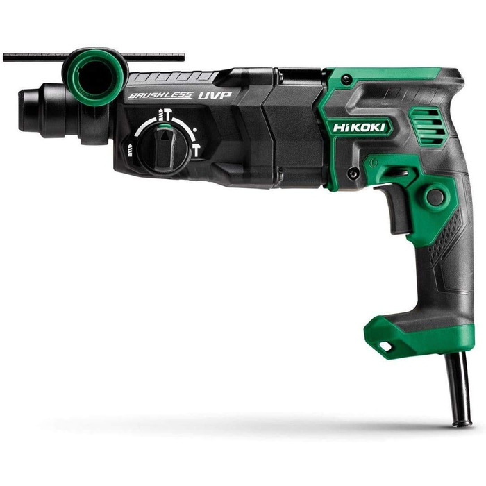 Перфоратор HiKOKI DH28PEC (900 Вт, SDS-Plus, 4 Дж, електронне регулювання глибини свердління, система RFC, м'яка рукоятка, система захисту від вібрації, комплект аксесуарів, у транспортному кейсі)