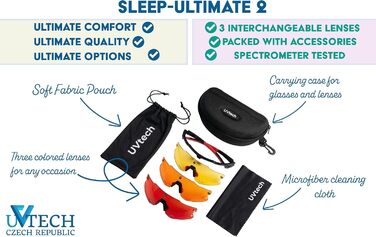 Окуляри Sleep Ultimate 2 3-в-1 з фільтром синього світла магнітні змінні лінзи (червоні, помаранчеві, жовті) захисні окуляри для сну та екранів, біохакінг, оправа TR90, унісекс