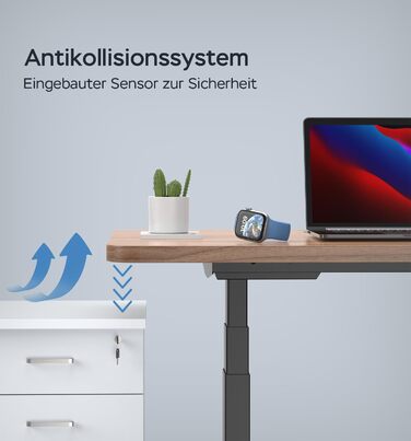 Рама столу DeHong з регулюванням висоти та 2 двигунами, 3-рівнева електрична регульована висота рами столу, функція пам&39яті та плавний старт/зупинка, 6BPLUS чорного кольору