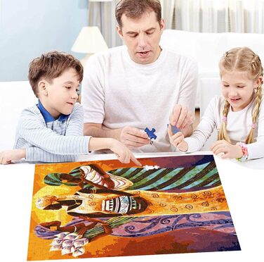 Пазл для дорослих на 8000 елементів Африканське мистецтво Пазл ТРИ жінки Ідеально підходить для розслаблення та медитації, навчаль