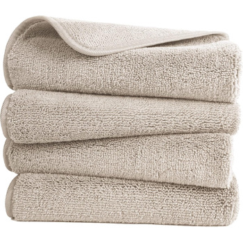 Преміум рушник з мікрофібри - безворсовий та швидковисихаючий - бежевий - 41 x 76 см - 4 шт.