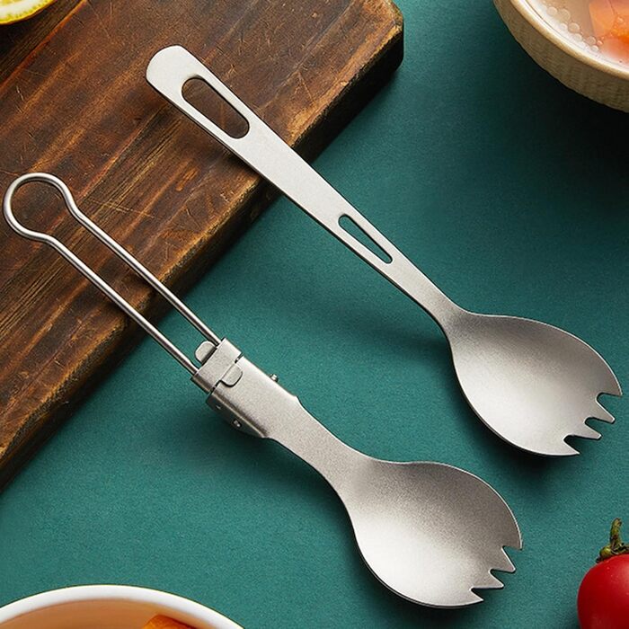 Кемпінговий набір столових приборів Виделка ложка палички металевий посуд складний посуд столові прилади для пікніків походи на пр