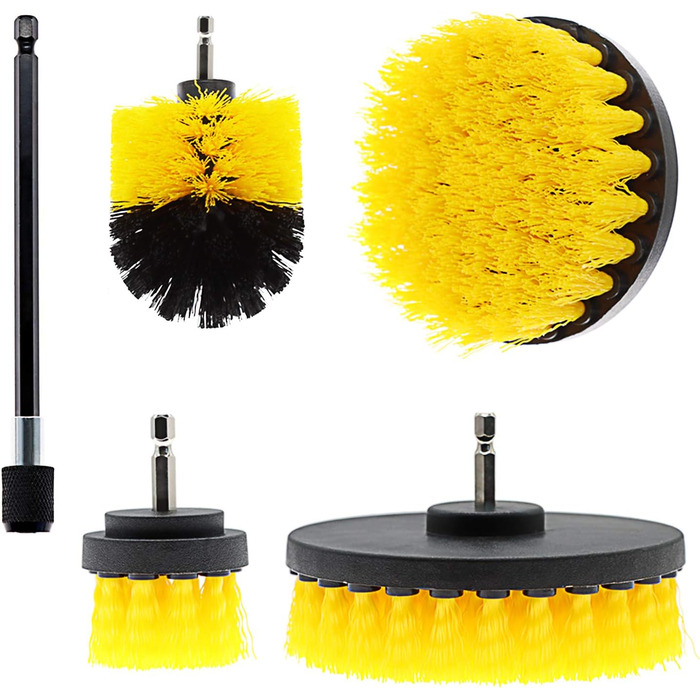 Щітка насадка акумуляторна викрутка, 5 шт. щітка акумуляторна викрутка дриль набір для чищення ванних кімнат, ванн, підлоги, марму