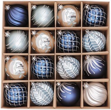 Різдвяні кульки 16 шт Valery Madelyn