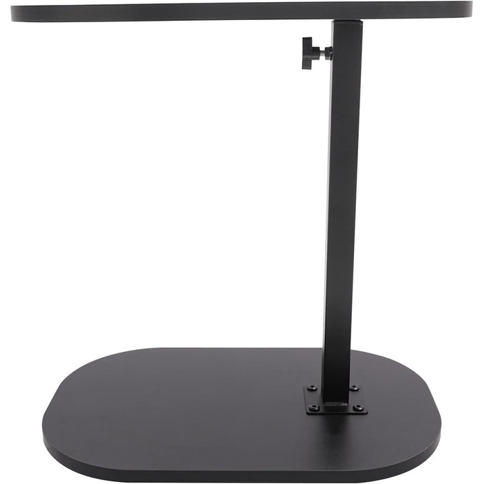 С-подібний журнальний столик, регульована висота 4580 см, поворотна та нахильна стільниця, столик для дивана, тумбочка біля ліжка, столик для колін з колесами, сучасний маленький журнальний столик, компактний та стійкий (чорний)