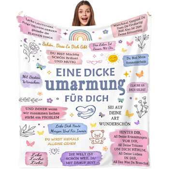 Подарунки для найкращої подруги/друзі, плед 150 x 200 см - Персоналізований плед для обіймів, подарунки на день народження для дівчини/дівчини, подарунок для дружби для жінки/сестри/колеги на Різдво 150x200 см