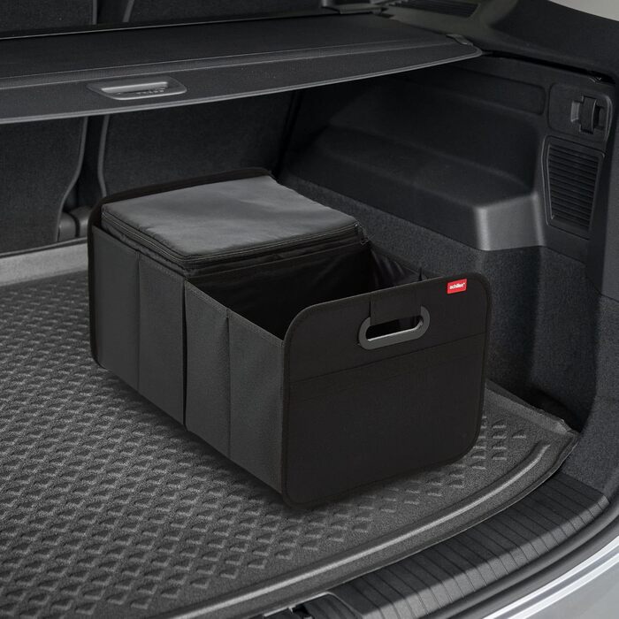 Складана коробка Achilles для автомобіля з охолоджувальною вставкою, складна коробка-холодильник, органайзер для багажника, сумка для багажника з функцією охолодження, складна коробка-холодильник, кошик для покупок, складаний кошик чорного кольору