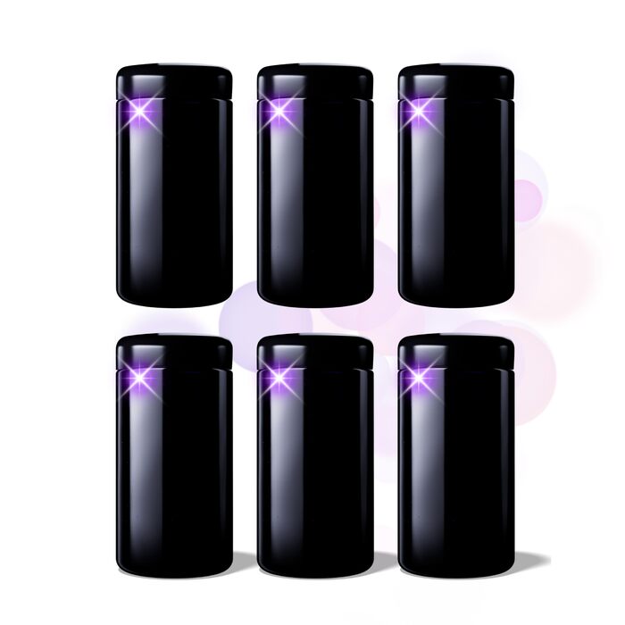 Елегантні скляні банки для зберігання ANCEVIA фіолетового кольору 500 мл набір із 6 (75/400) герметичних контейнерів для зберігання з кришками Банки для зберігання Miron, скляні контейнери з кришками, наприклад, для горіхів, цукру, чаю та трав