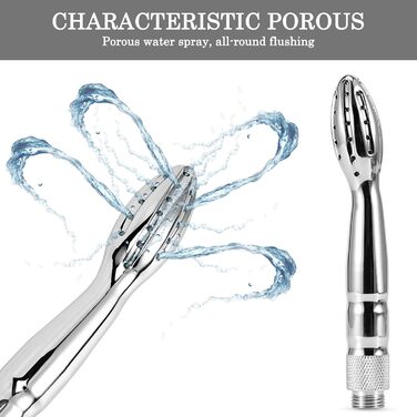 Анальна душ-насадка Po Dusche, металева, пориста