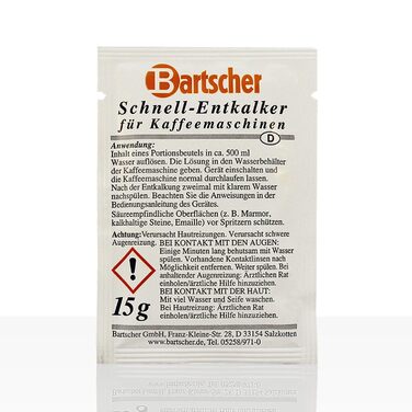 Швидкий засіб для видалення накипу Bartscher для кавоварок 30 шт. 15г - 190065