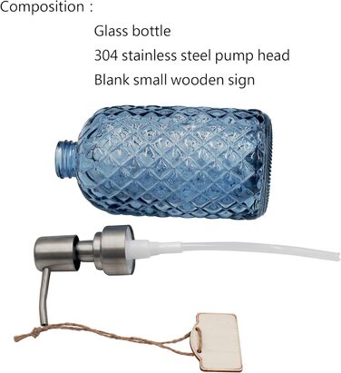 Г Багаторазовий дозатор мила з насосом з нержавіючої сталі для кухні та ванної кімнати - рідкий скляний дозатор для мила для рук,
