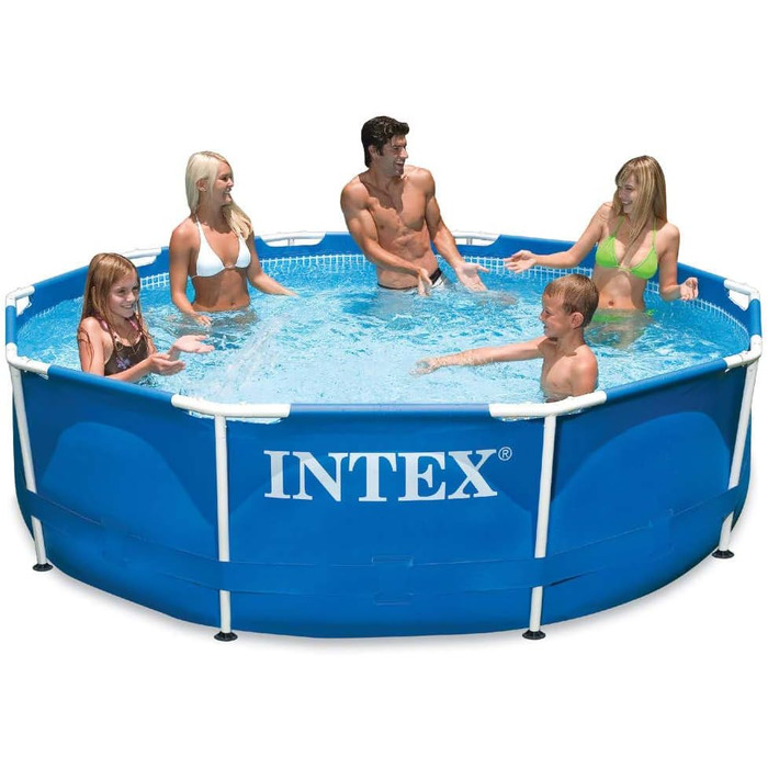 Басейн Intex 28202GN з металевим каркасом - Надземний басейн - Ø 305 x 76 см, синій