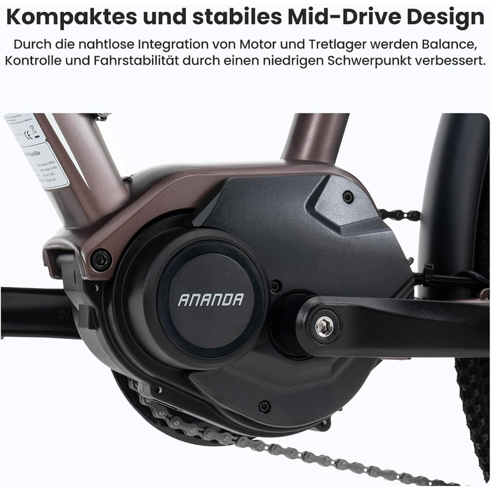 Електровелосипед Touroll MA2 27,5 дюймів для дорослих, міський електричний велосипед з двигуном 250 Вт 70 Нм із середнім приводом та акумулятором 36 В 468 Втгод, запас ходу 100 км, гідравлічні дискові гальма, електровелосипеди для чоловіків та жінок, сіри