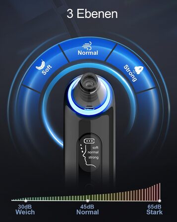 Очищувач пір для видалення вугрів вакуумний очищувач пір для обличчя Очищувач пір для видалення вугрів вакуумний очищувач 4 всмоктувальні головки 3 режими USB зарядка для очищення обличчя вакуумний очищувач пір для видалення прищів Пристрій для видалення 