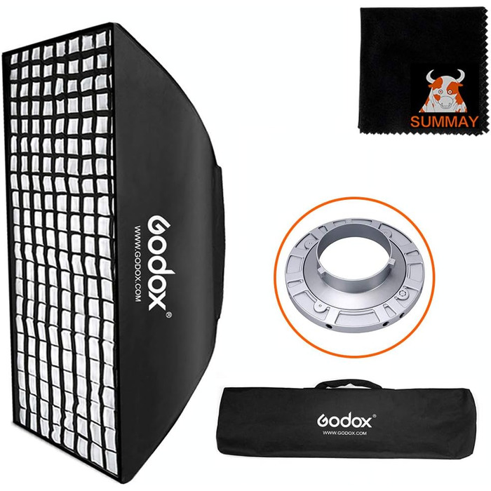 Прямокутний софтбокс Honeycomb Grid Softbox з Bowens для портретної студії Blitz Speedlite Softbox (SB-FW70X100), 70X100