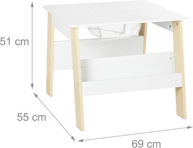 Дитячий комплект сидіння Relaxdays, дитячий стіл з 2 стільцями, з місцем для зберігання, для хлопчиків та дівчаток, дитячий куточок для сидіння, білий/бежевий