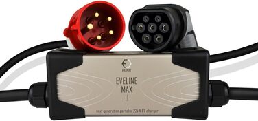Зарядний кабель EVEXPERT Type 2 Schuko, Eveline Max I/II, 3,7-22кВт Smart EV зарядний пристрій та мобільна зарядна станція для еле